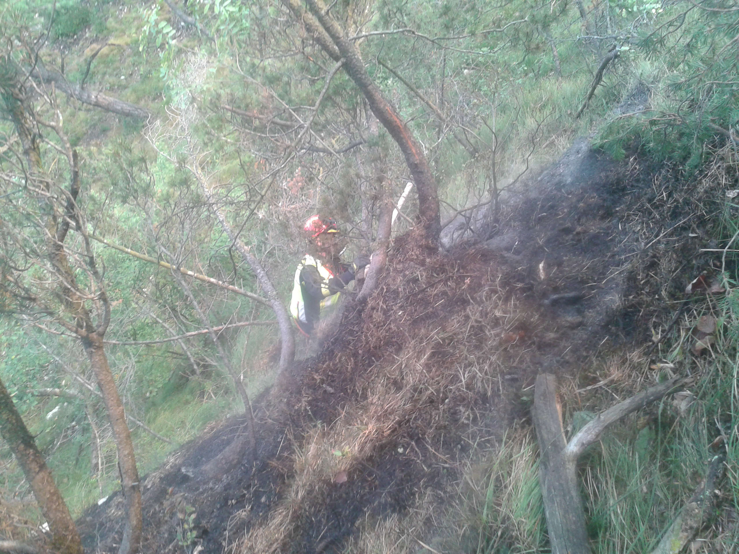 Incendio boschivo monte Celva