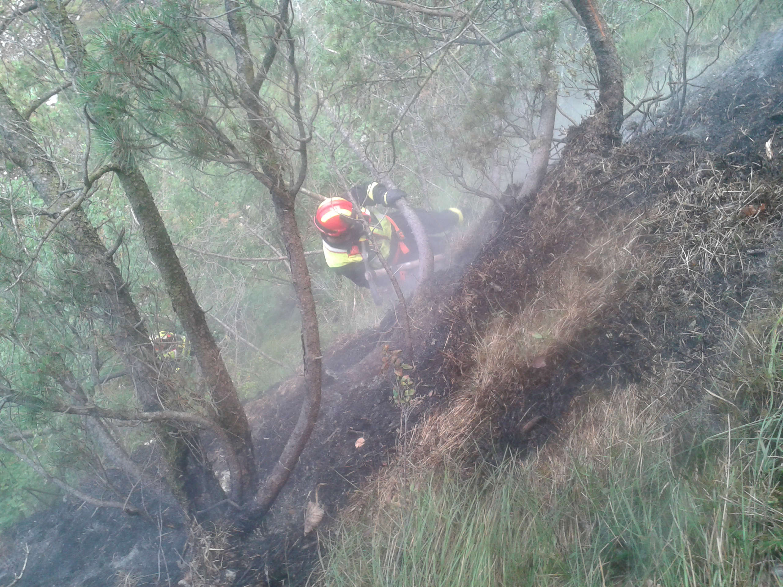 Incendio boschivo monte Celva