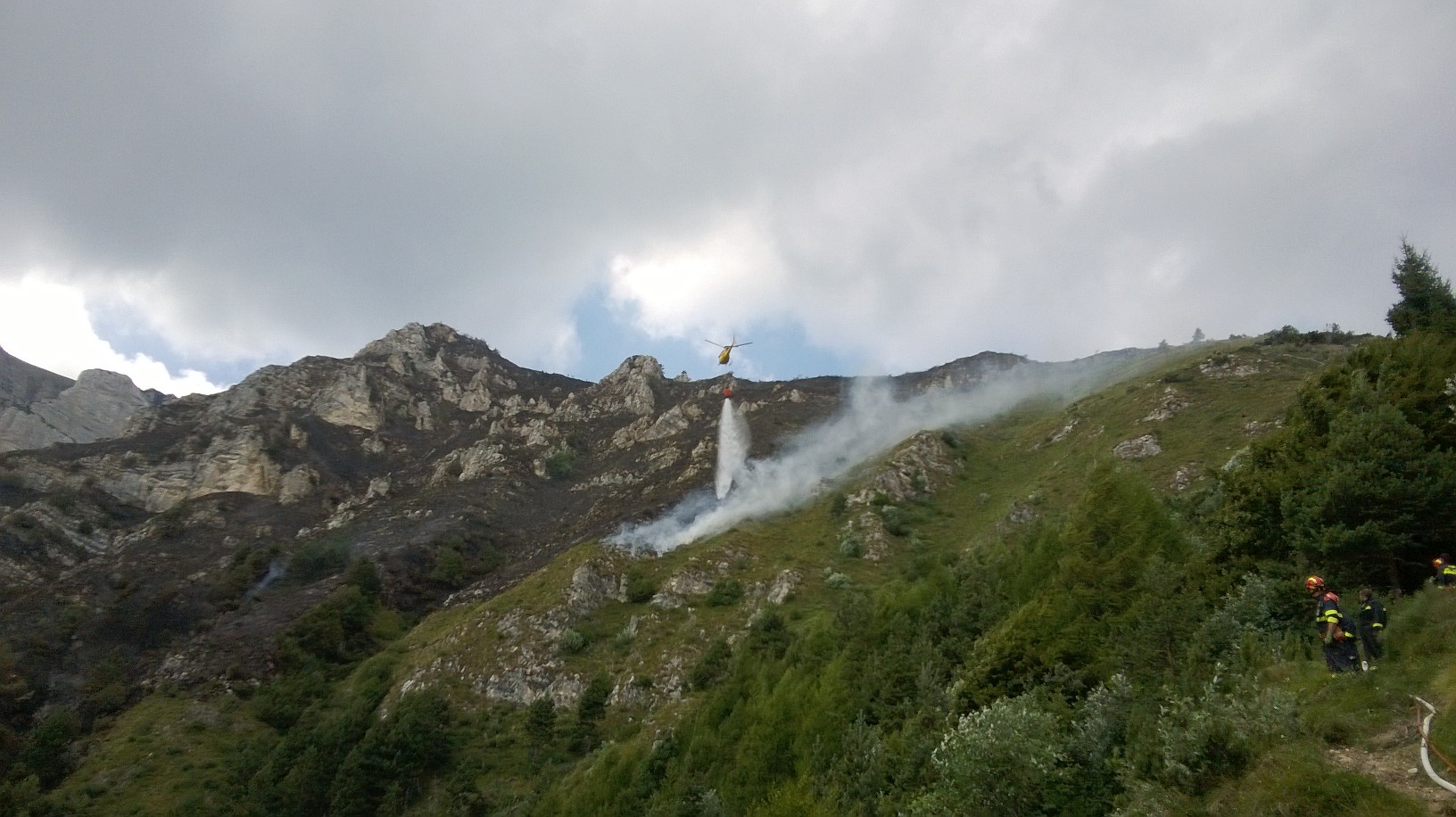 Incendio boschivo monte Bondone